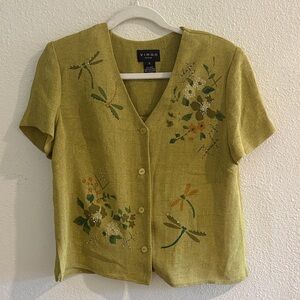 Virgo Petite Vintage Beaded Blouse